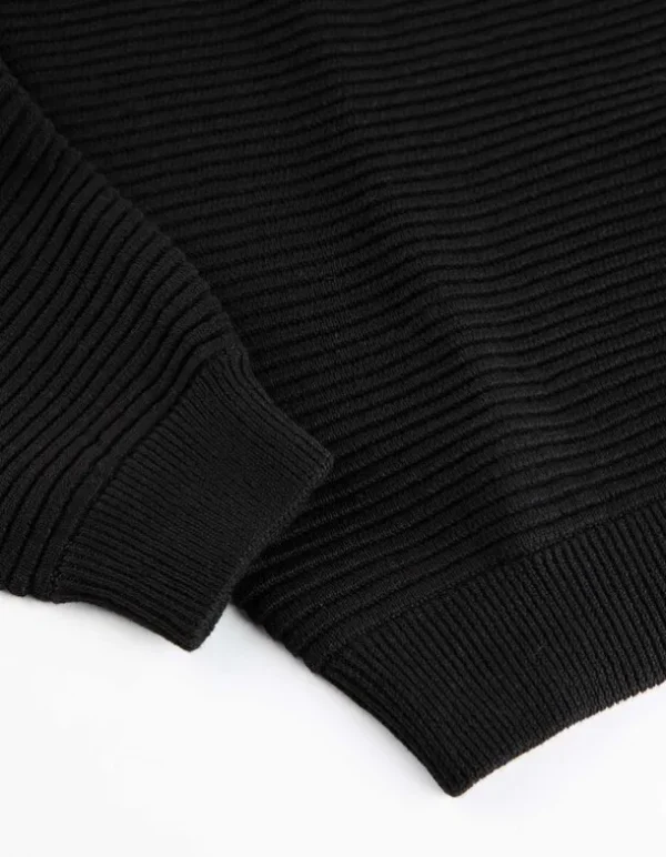 Pullover - Labelpatch - schwarz