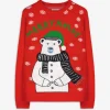 Strickpullover - Christmas - rot